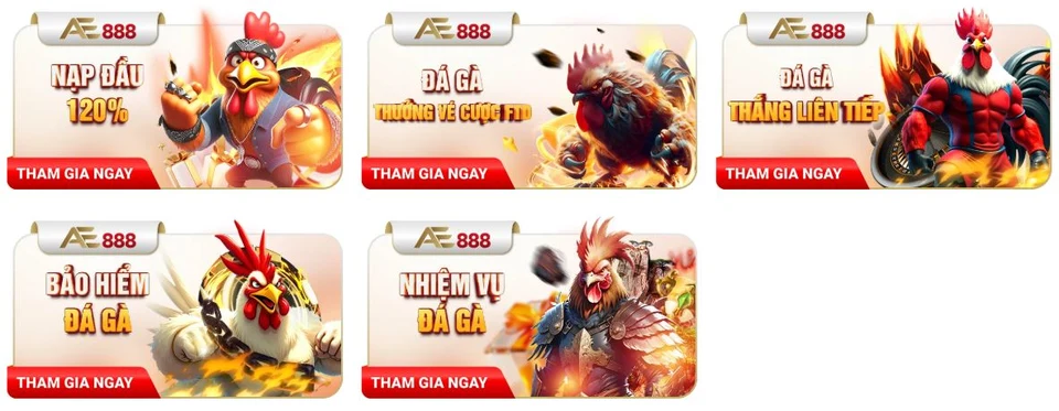 Nhiều khuyến mãi hấp dẫn tại sảnh đá gà Aee888